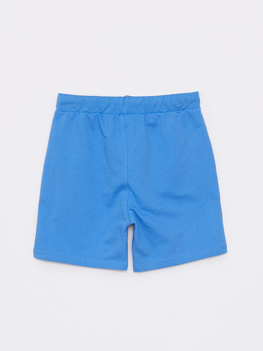 Mavi Beli Lastikli Renk Bloklu Erkek Çocuk Şort-1