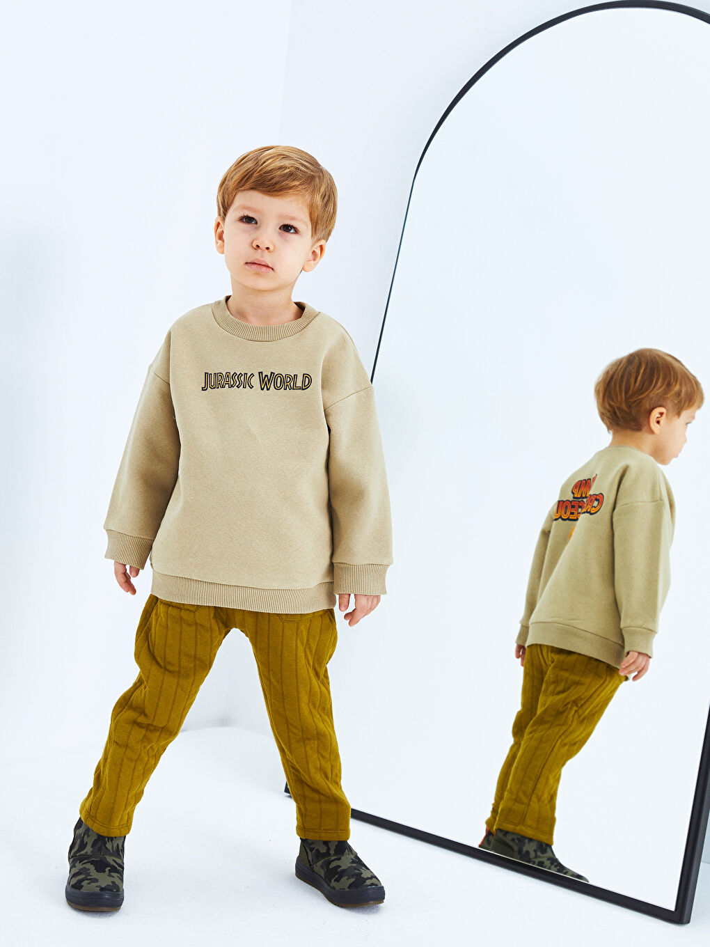 Elasticated Waist Basic Baby Boys' Sweatpants-3