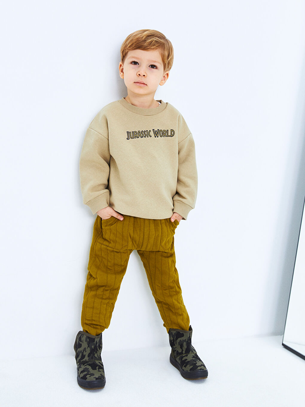 Elasticated Waist Basic Baby Boys' Sweatpants-2