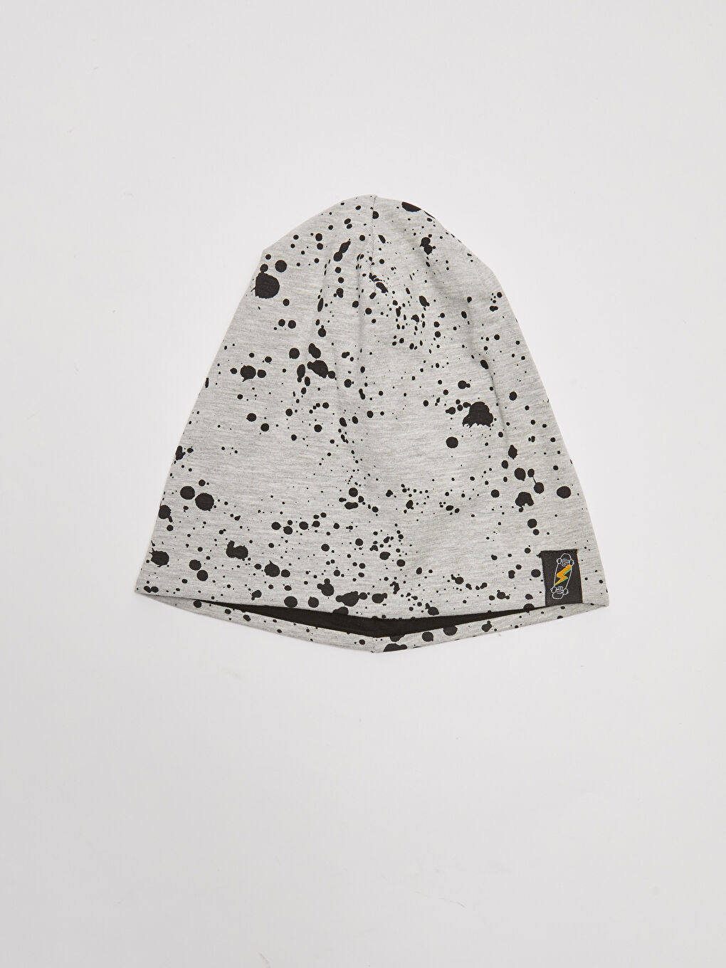 Gri Baskılı Erkek Çocuk Bere