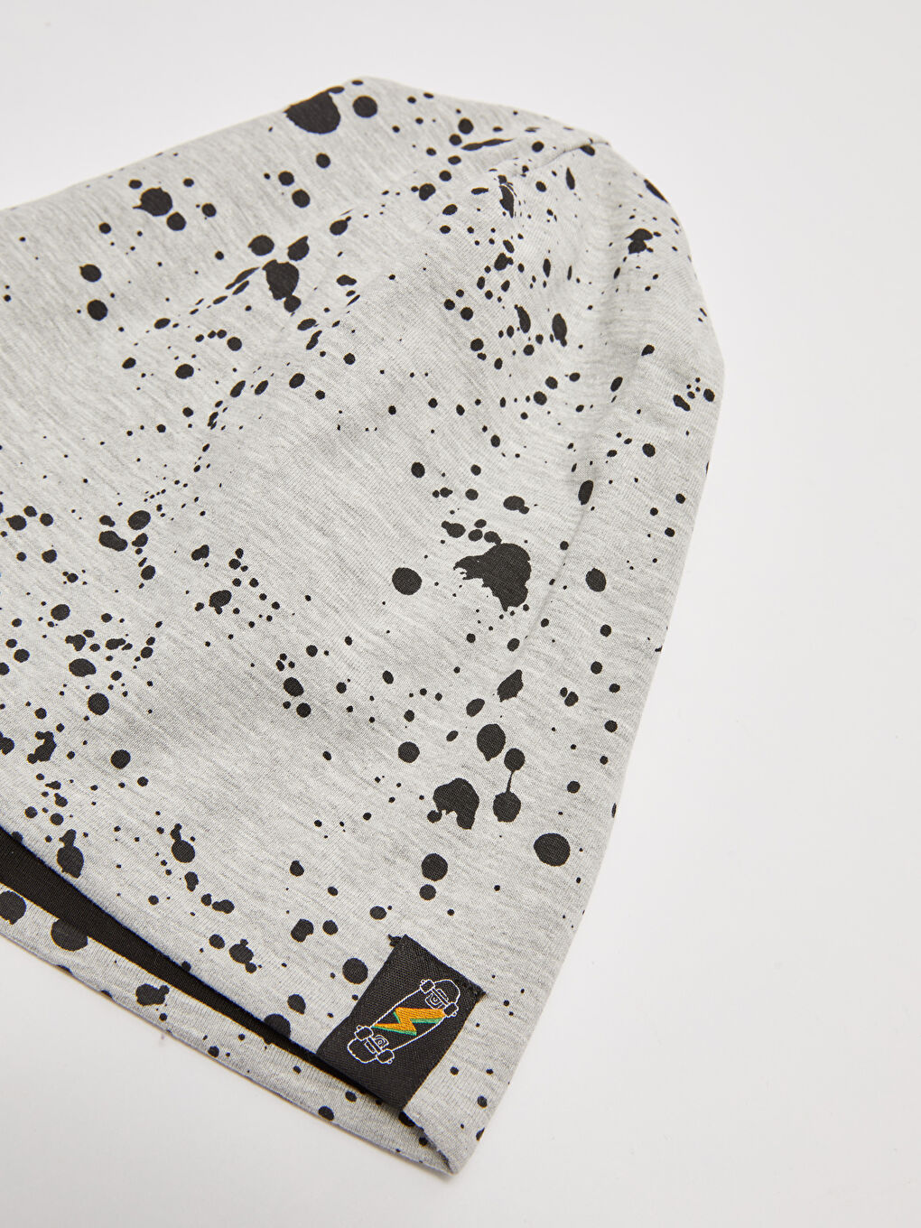 Gri Baskılı Erkek Çocuk Bere-1