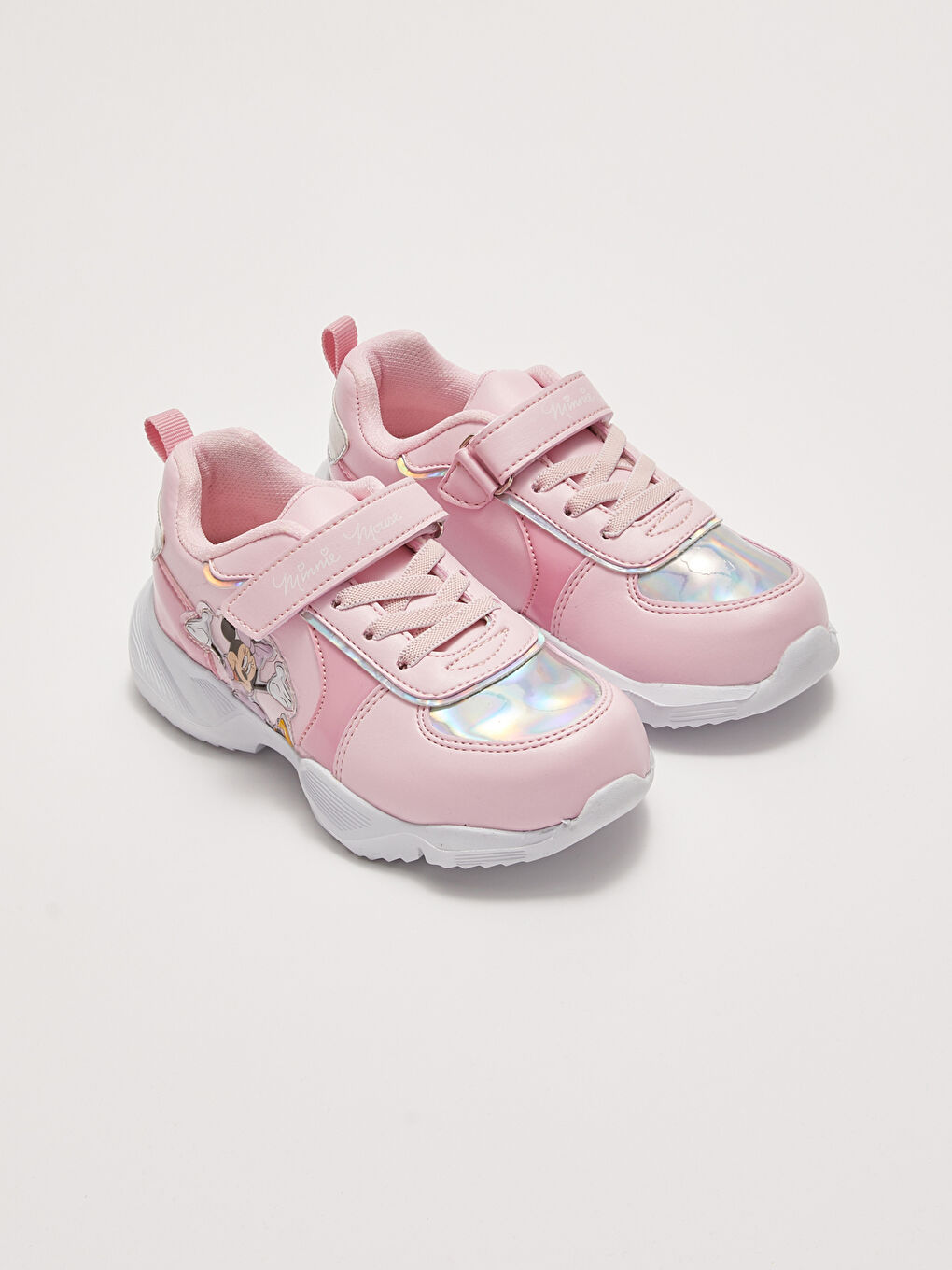 Minnie Mouse Licensed Lace-Up Hook and Loop Girls' Sneakers