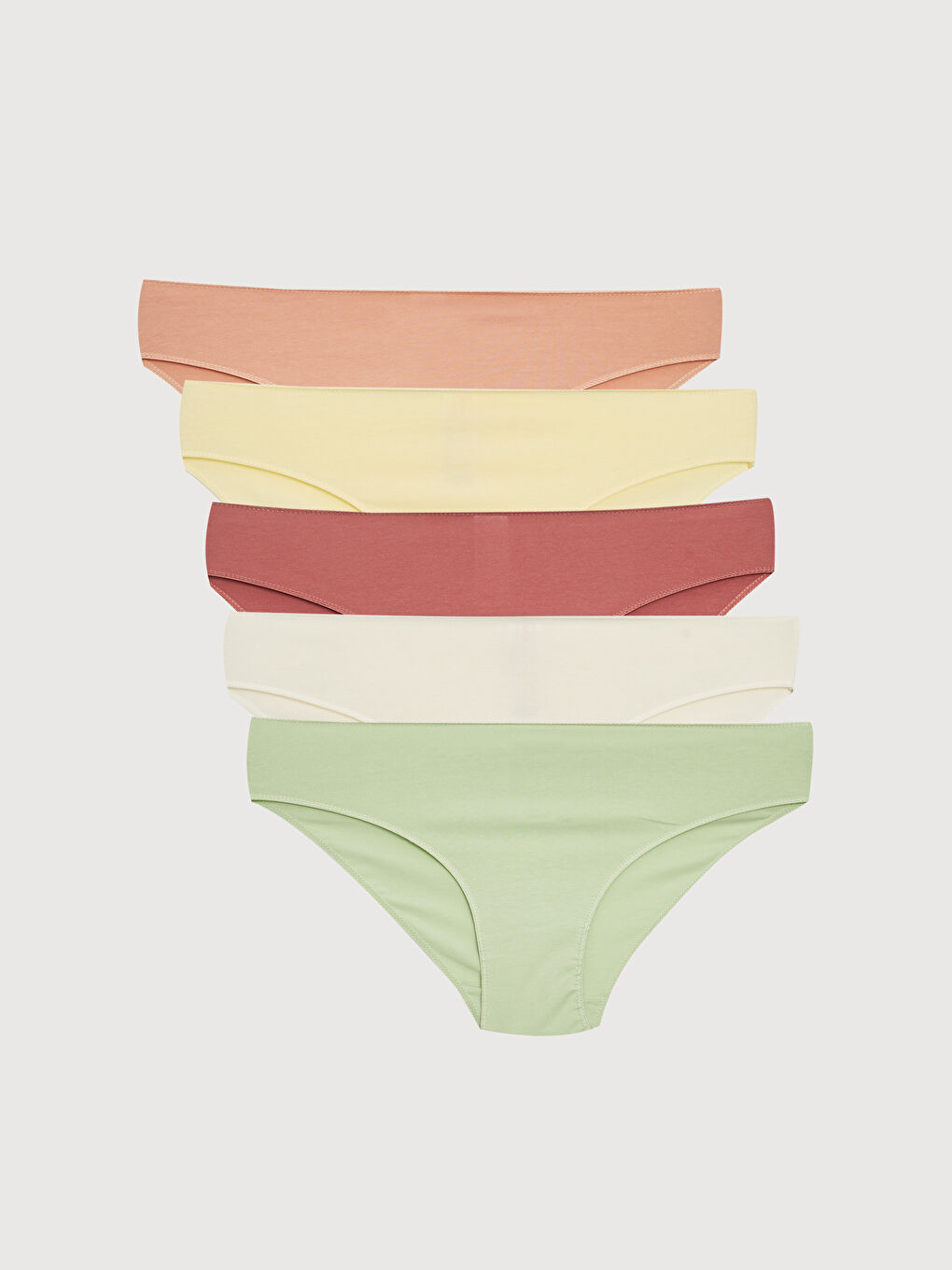 Pembe Düz Bikini Külot 5'li