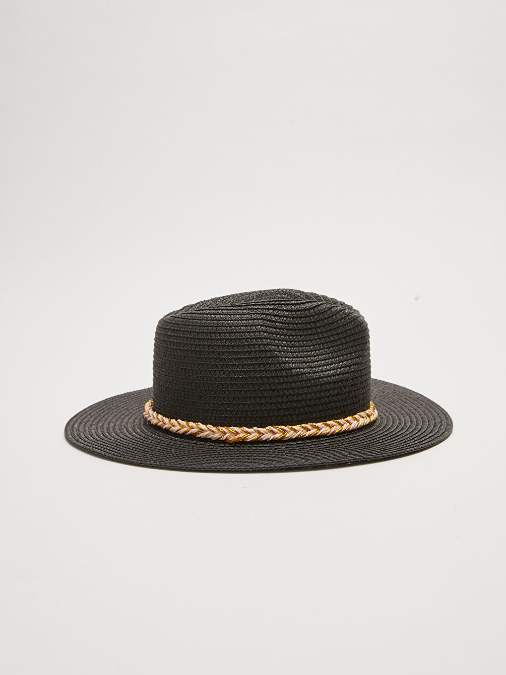 LCW ACCESSORIES Siyah Hasır Kız Çocuk Fötr Şapka - 2