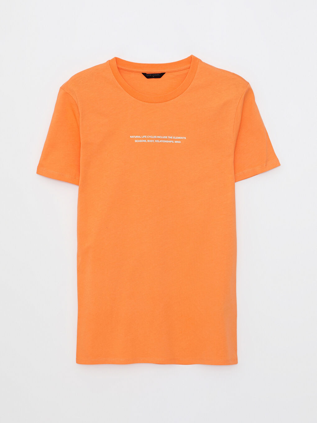 Crew Neck Short Sleeve Printed Combed Cotton Men's T-shirt