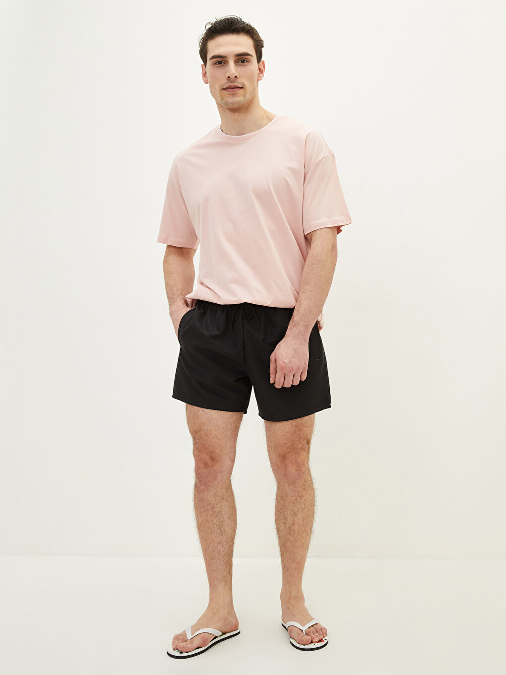 Karışık Kısa Boy Basic Erkek Deniz Şortu-2
