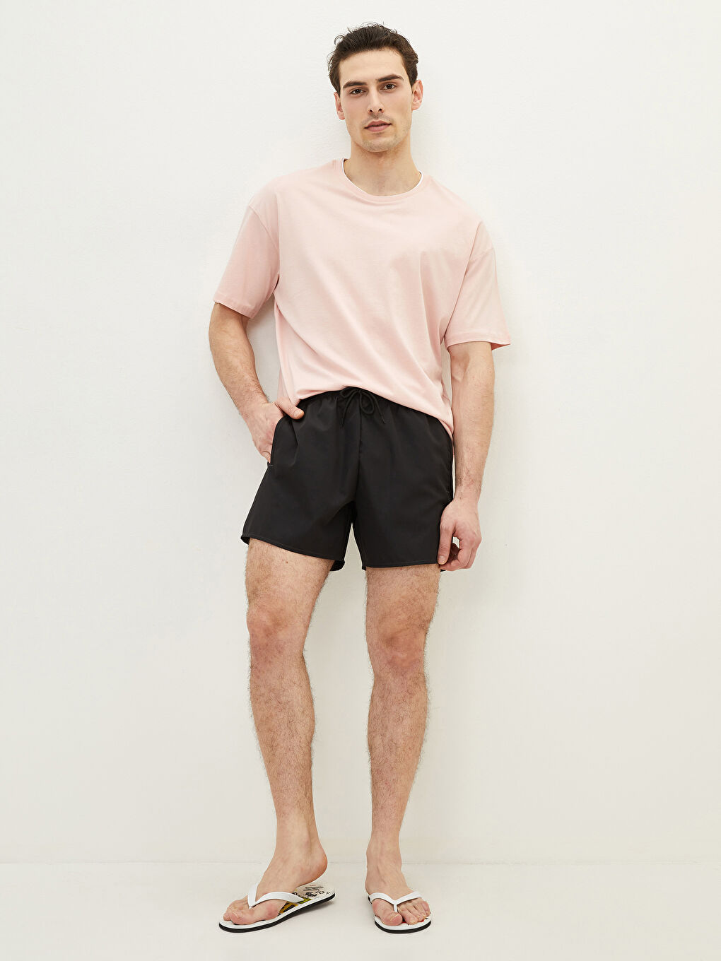 Karışık Kısa Boy Basic Erkek Deniz Şortu-1
