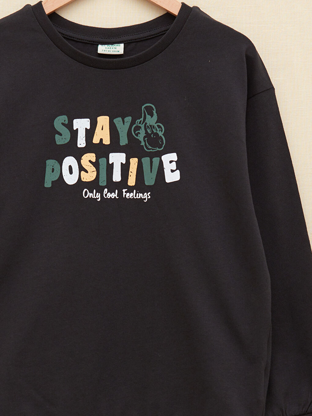 LCW Kids Crew Neck Printed Long Sleeve Boys' Sweatshirt -S27446Z4-JTK