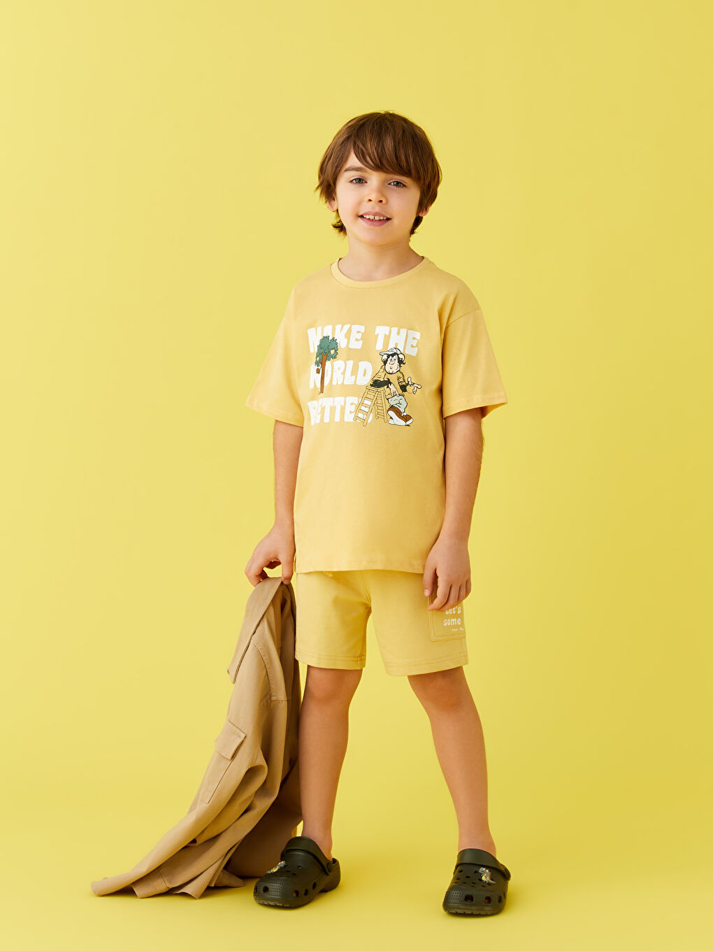 Elasticated Waist Printed Boys' Shorts-1