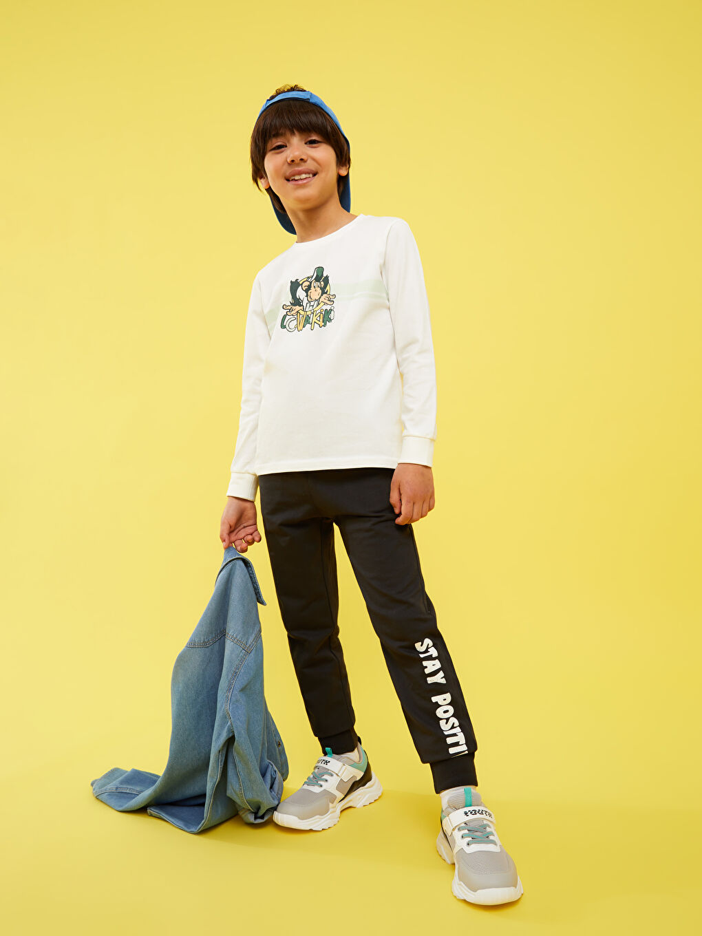 Elastic Waist Printed Boy Jogger Sweatpants -S27448Z4-JTK