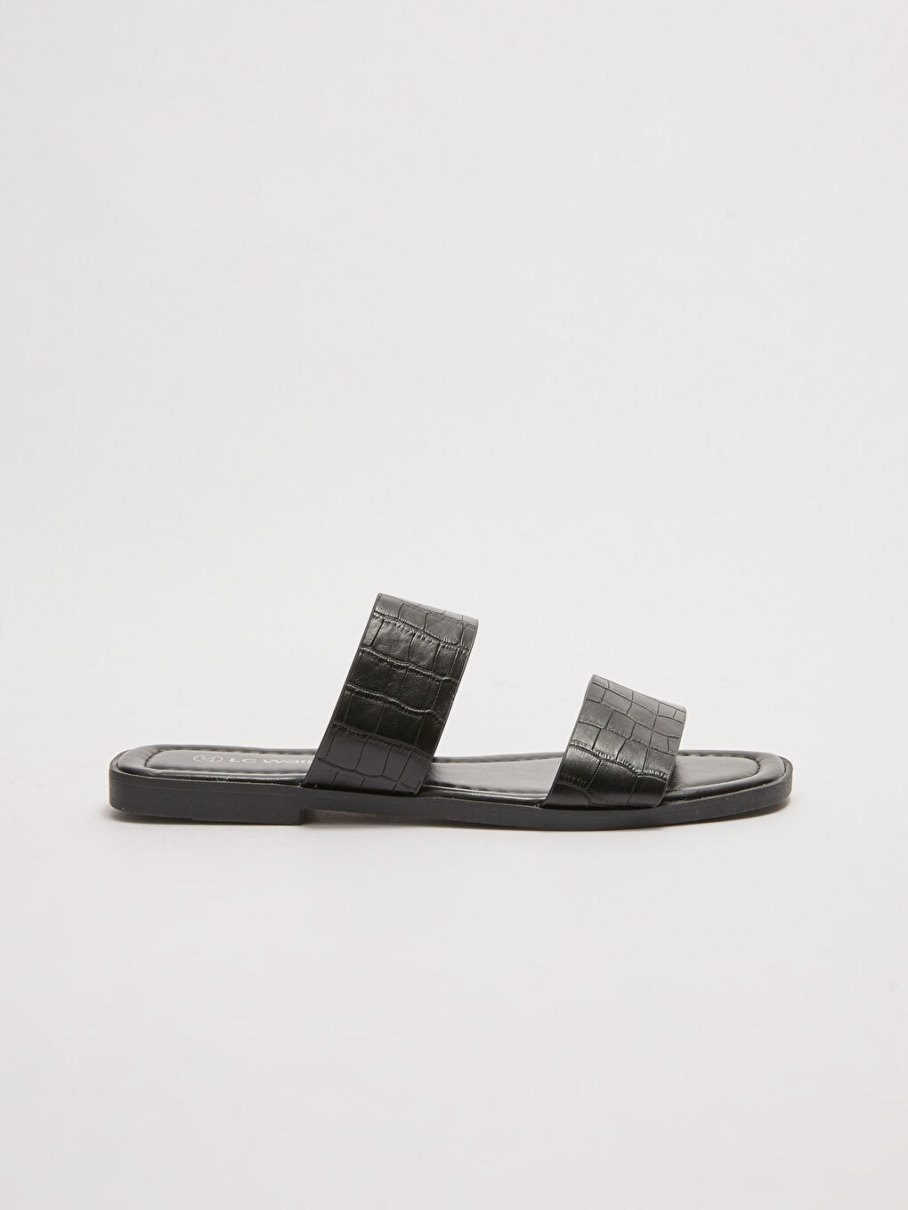 LCW STEPS Faux Leather Double Strap Women's Slippers -S27451Z8-HUC