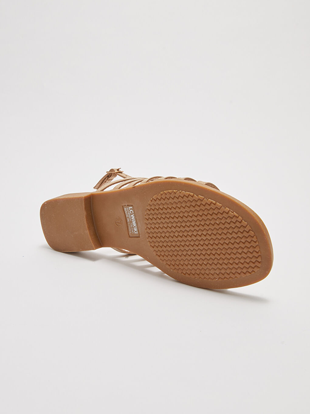 Әйелдерге арналған жасанды былғары ілмекті бекіту сандалдар-3