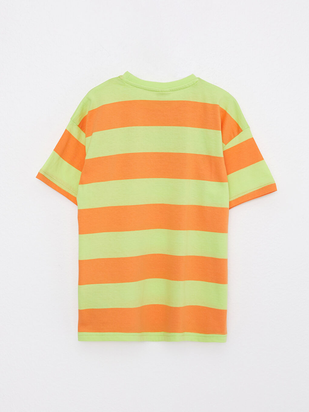 Хлопковая футболка с короткими рукавами для мальчика с круглым вырезом и принтом-1