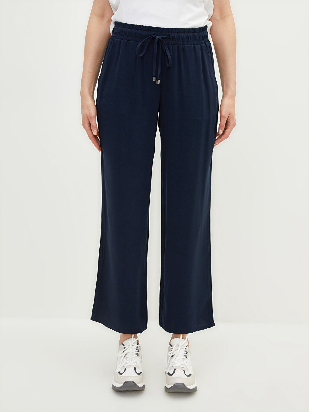 Женские брюки с эластичным поясом-3