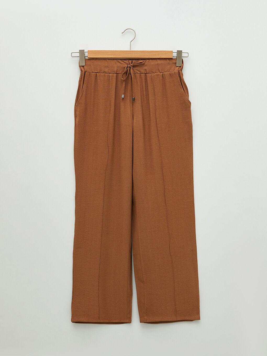 Elastic Waist Comfortable Fit Pocket Detailed Women's Trousers -S27490Z8-GXT