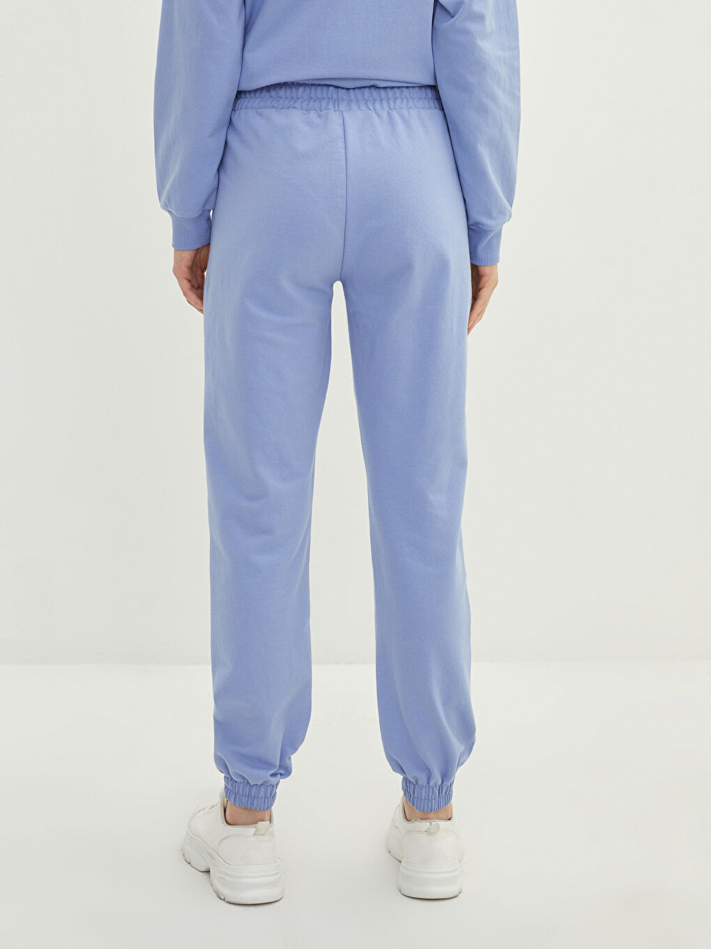 Mavi Kadın Beli Lastikli Düz Jogger Eşofman Altı-3