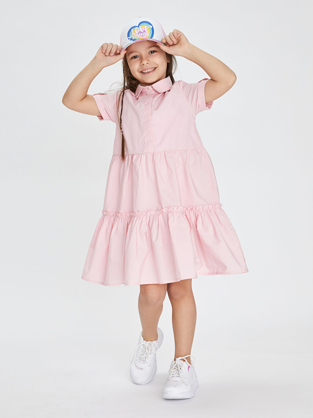 Letter Embroidery Detail Girl's Cap Hat-2