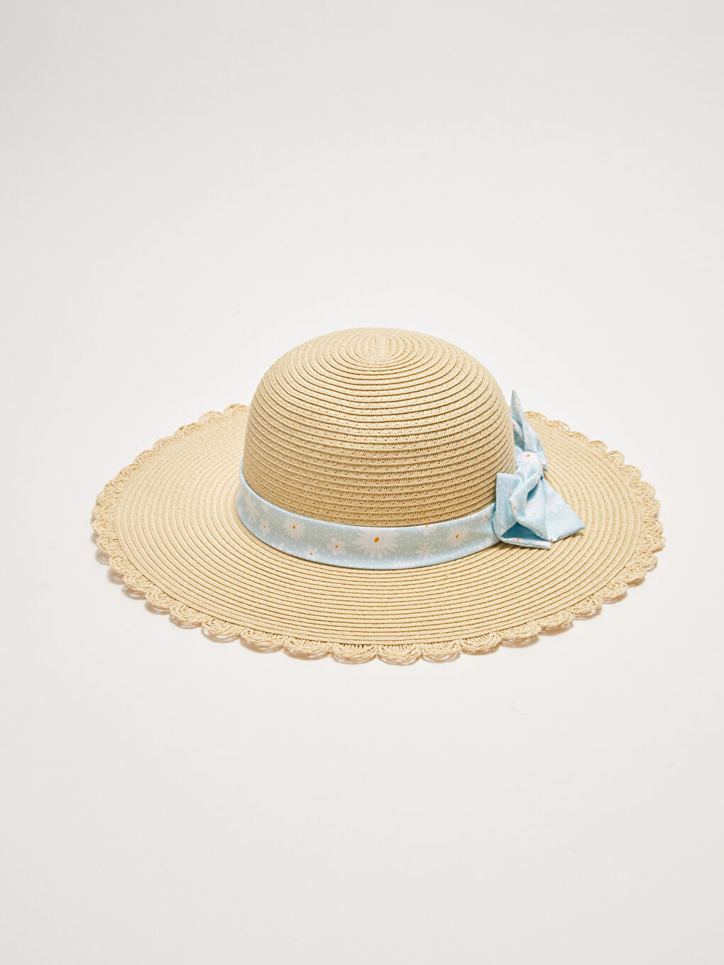 Girl's Straw Hat with Bow Tie -S27520Z4-F0B
