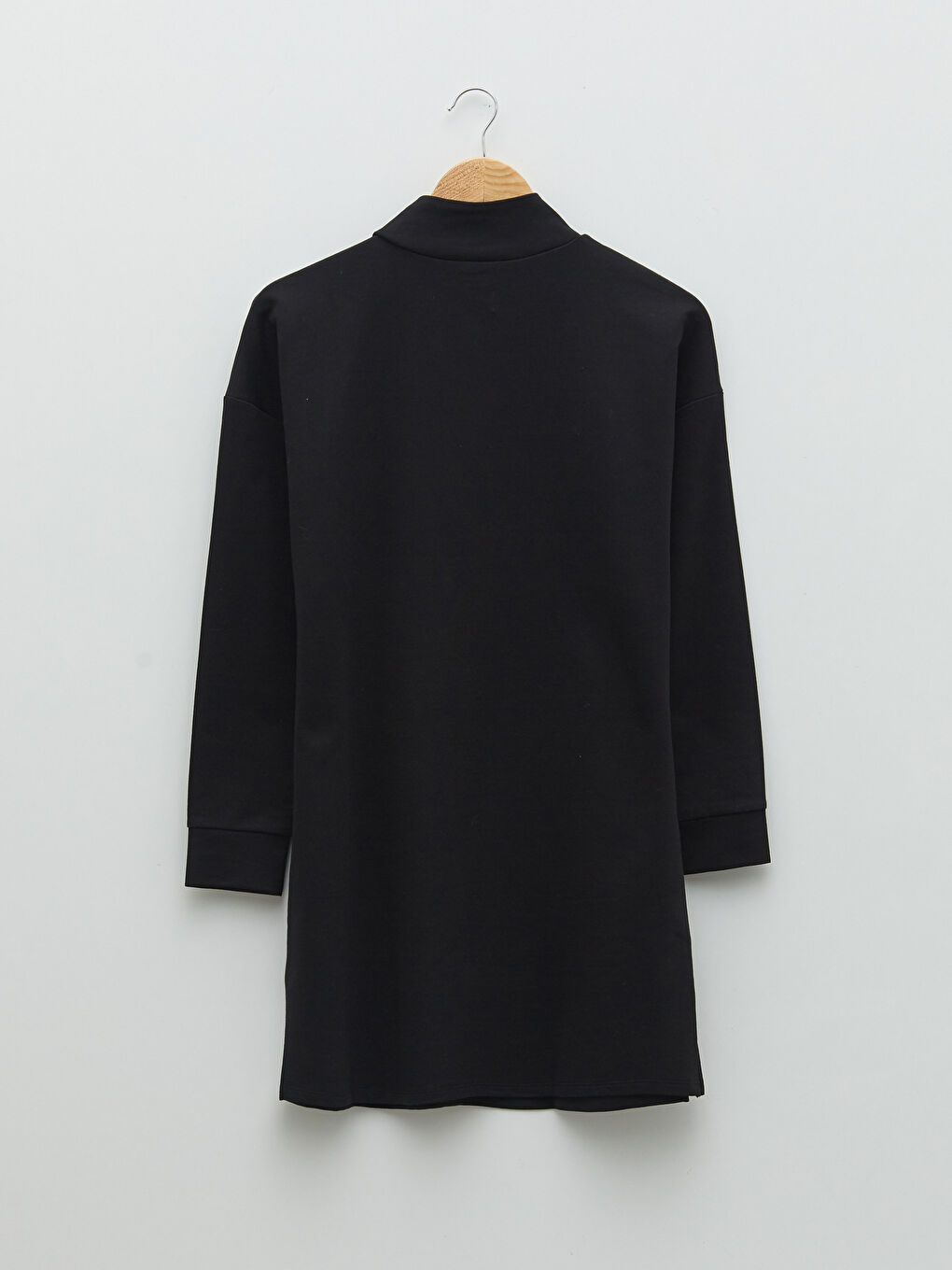 Standing Collar Color Block Long Sleeve Women's Sweatshirt Tunic-6