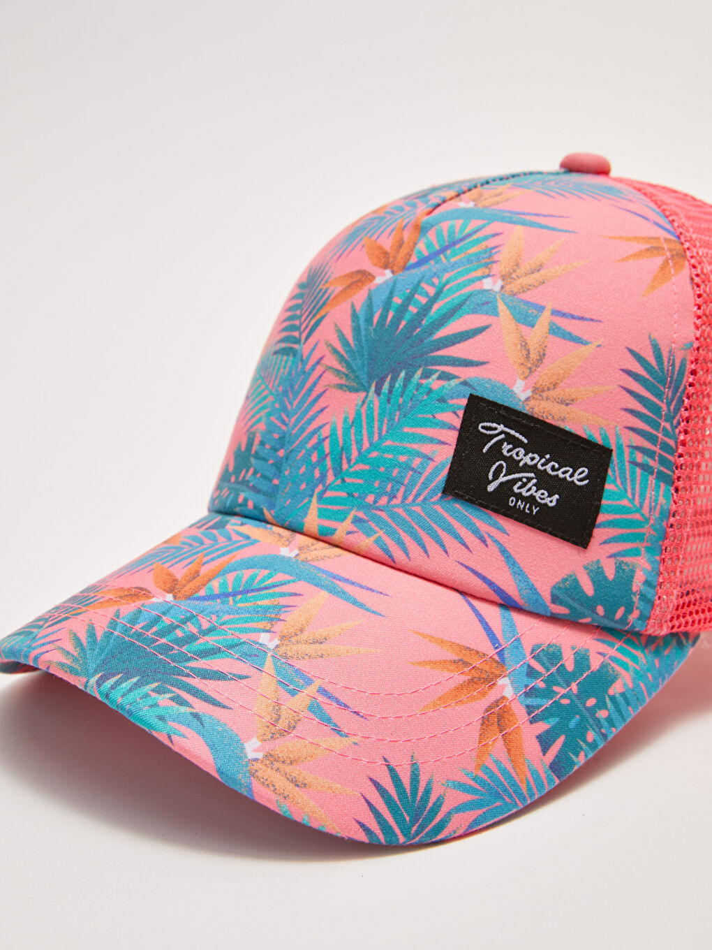 Printed Mesh Detailed Women's Cap Hat-5