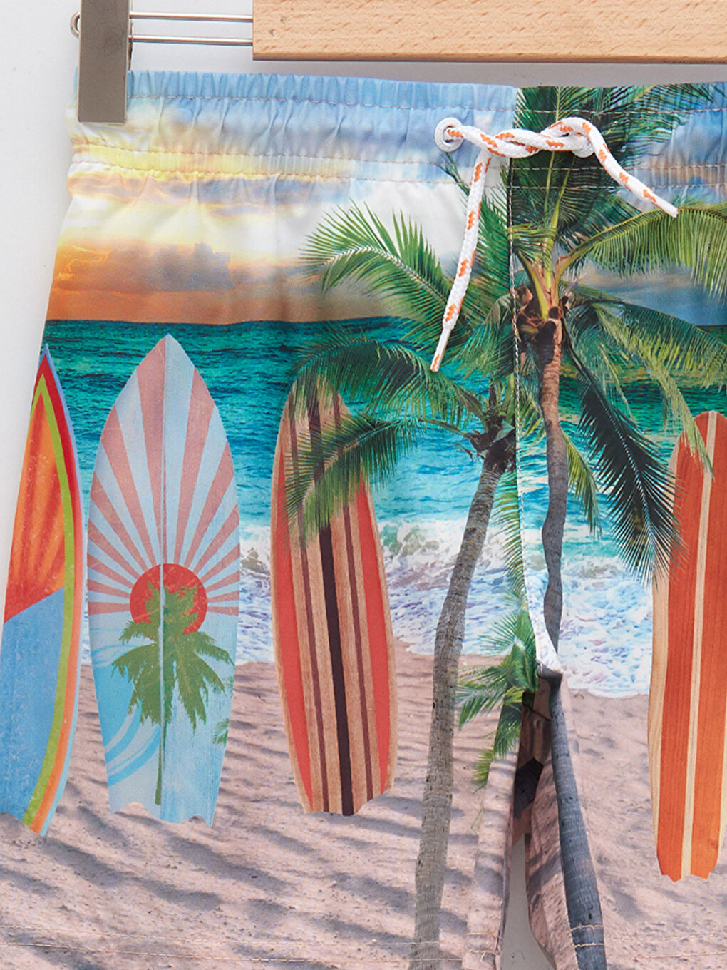 Printed Quick Drying Boy's Swim Shorts -S27545Z4-LSM