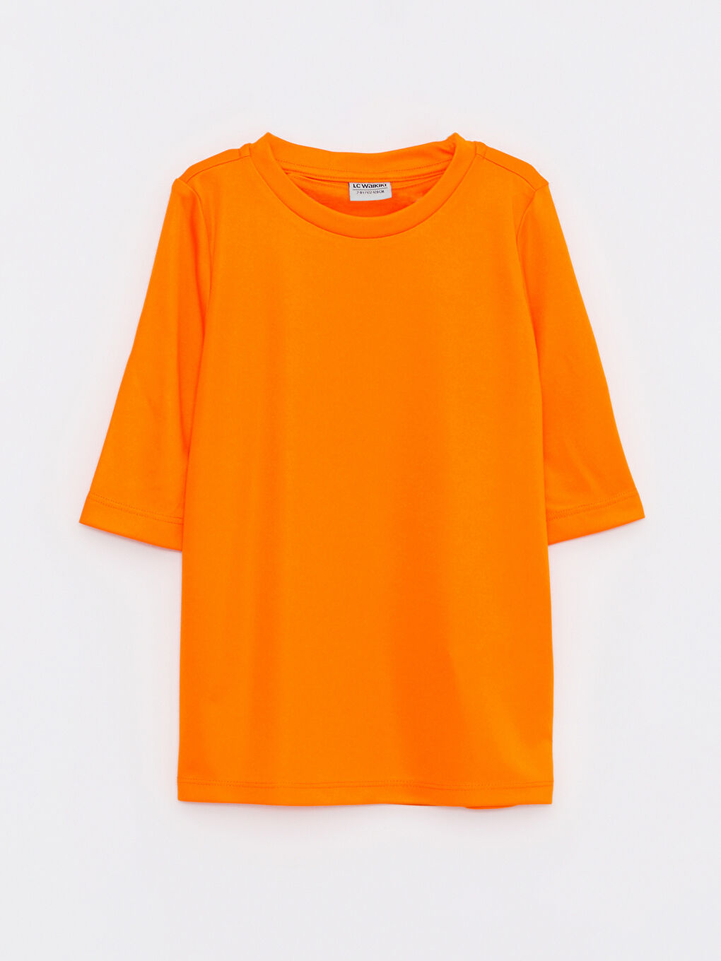 Crew Neck Basic Short Sleeve Boys Swimwear Top -S27572Z4-KY7