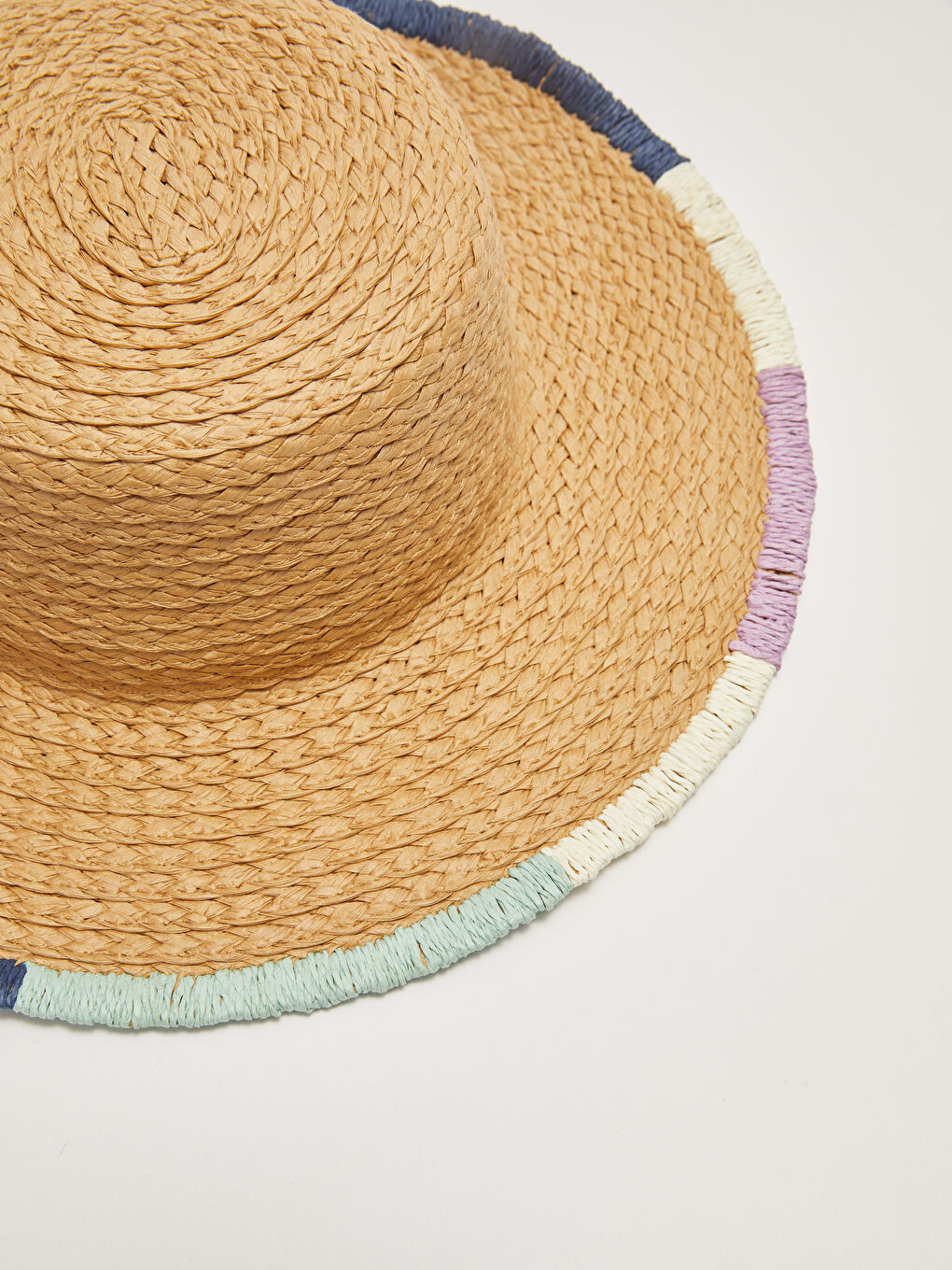 Bej Hasır Kadın Fötr Şapka-3