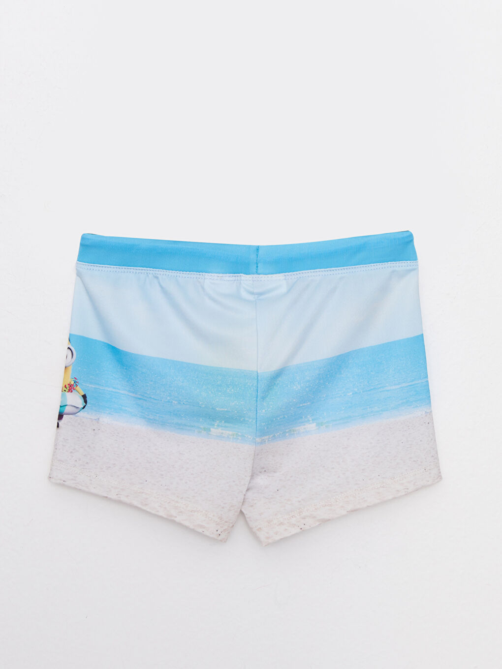 Quick Drying Minions Printed Boy's Boxer Swimsuit With Elastic Waist-1