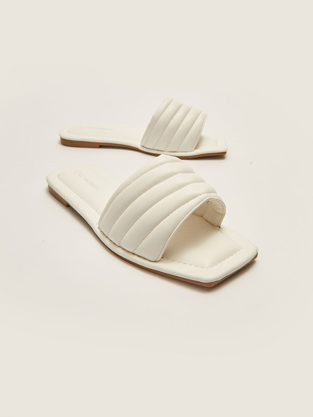 LCW STEPS Leather Look Single Band Women's Slippers -S27600Z8-J5E