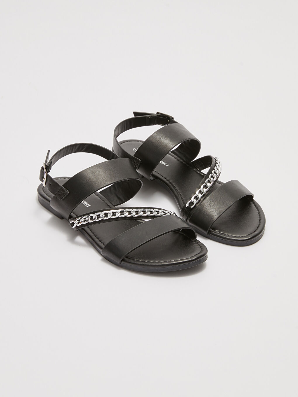 LCW STEPS Sandales pour Femmes en Similicuir avec Détail Chaîne -S27602Z8-HUC