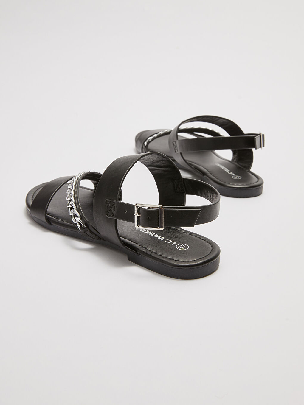 LCW STEPS Sandales pour Femmes en Similicuir avec Détail Chaîne -S27602Z8-HUC