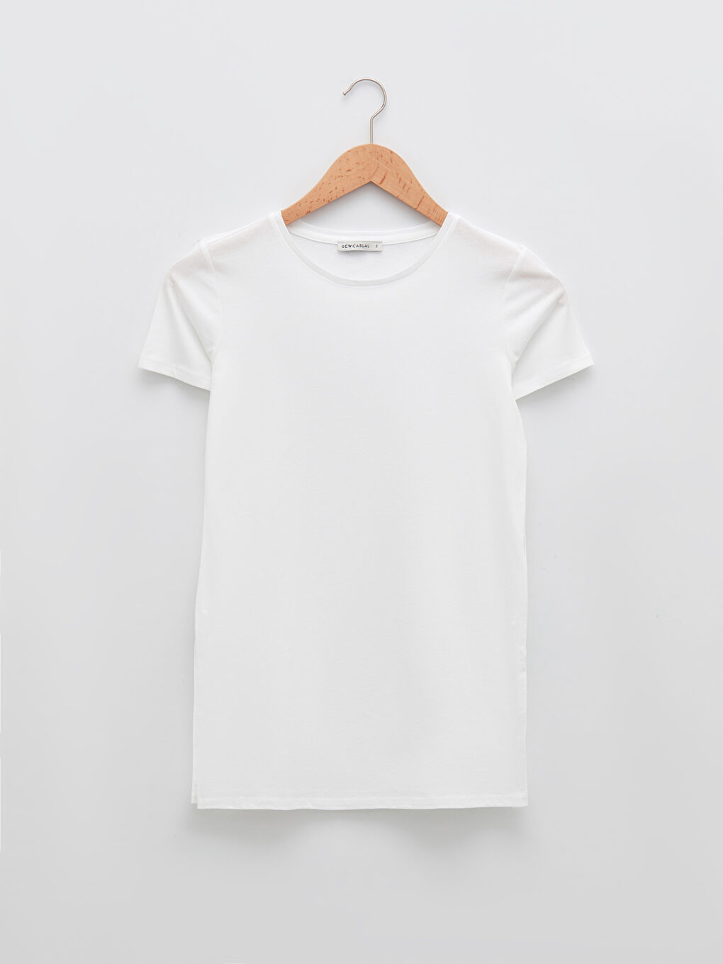 Crew Neck Plain Short Sleeve Women's T-Shirt-5