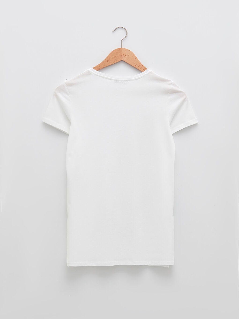 Crew Neck Plain Short Sleeve Women's T-Shirt-6