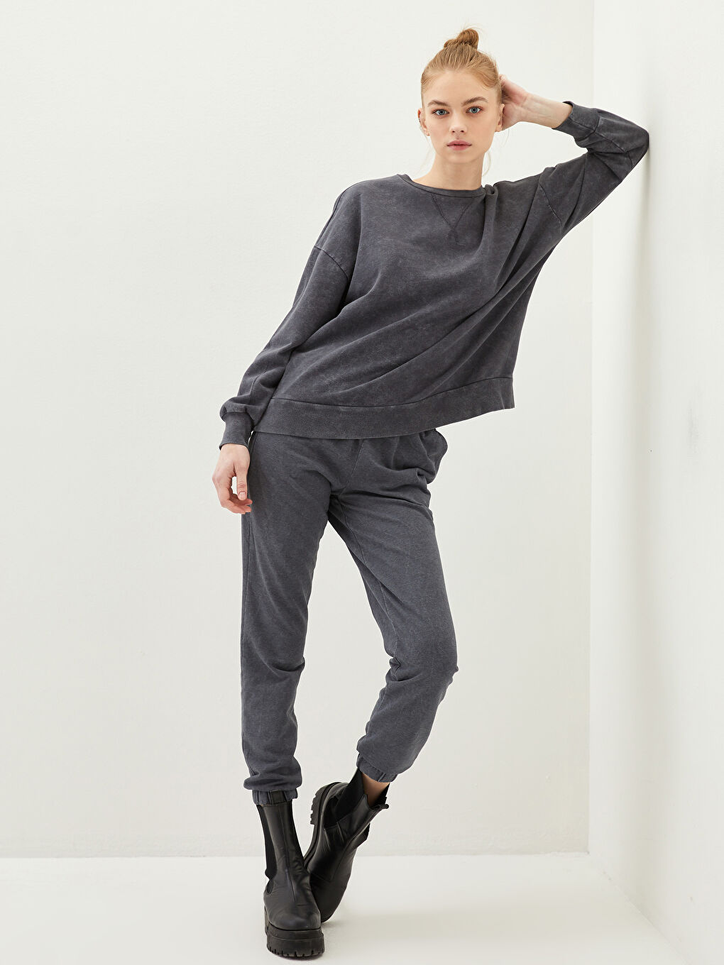 LCW Vision Elastic Waist Regular Pocket Detailed Women's Jogger Sweatpants -S27609Z8-D7P