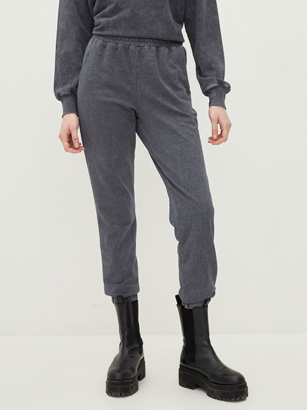 LCW Vision Elastic Waist Regular Pocket Detailed Women's Jogger Sweatpants -S27609Z8-D7P
