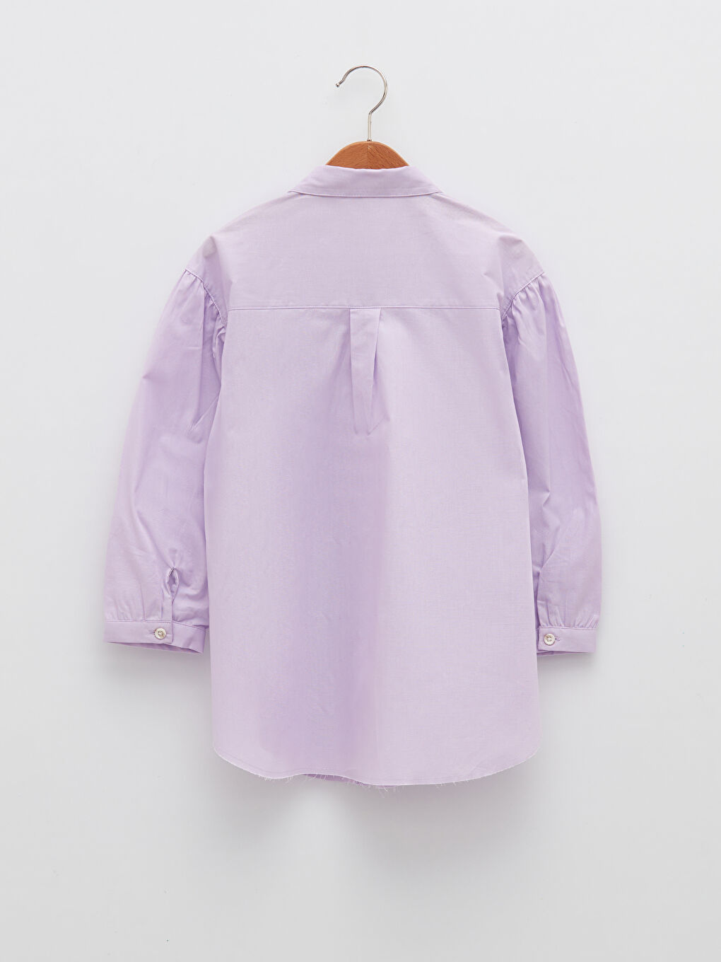 Chemise Basique à Manches Longues en Popeline pour Fille-1