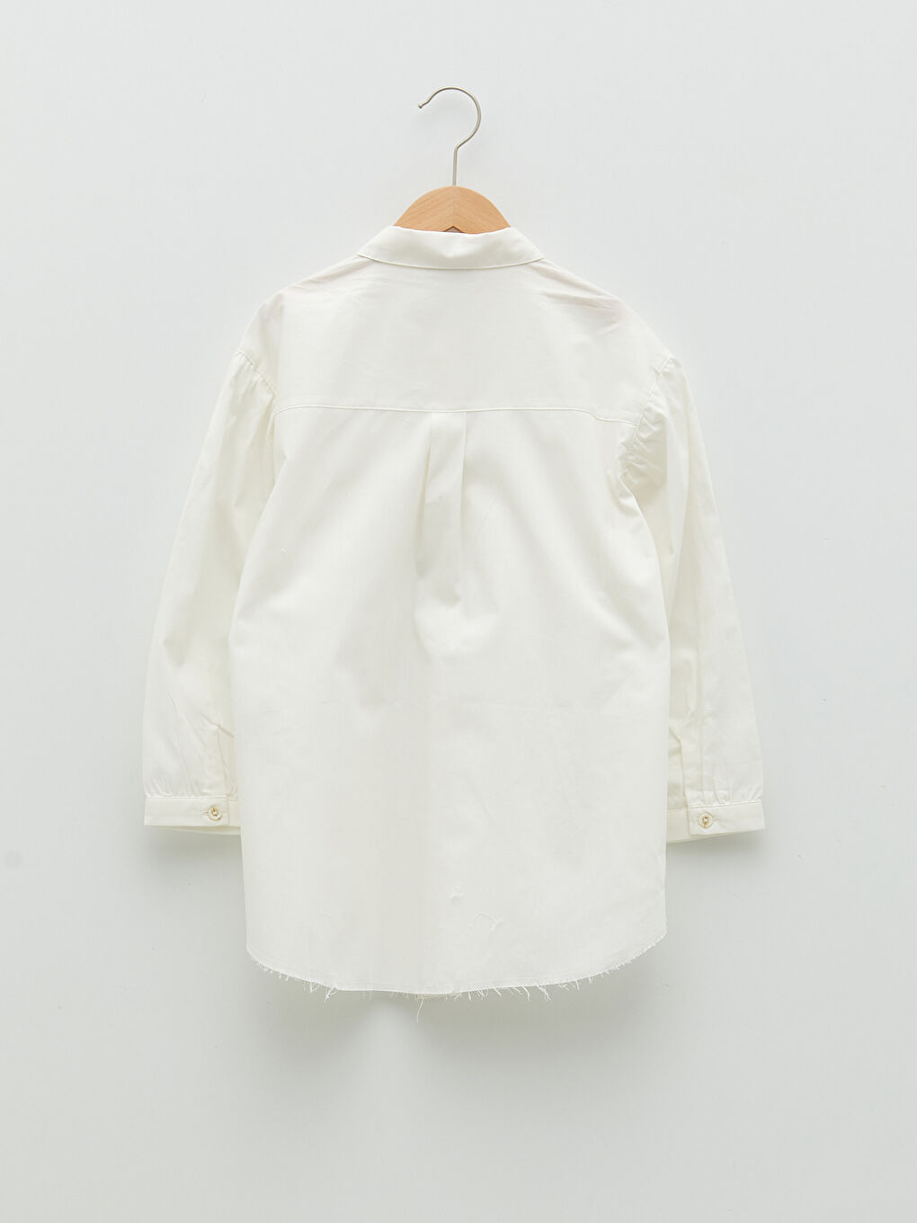 LCW Kids Basic Long Sleeve Poplin Girl Shirt -S27633Z4-R9J