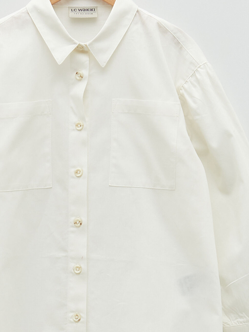 LCW Kids Basic Long Sleeve Poplin Girl Shirt -S27633Z4-R9J