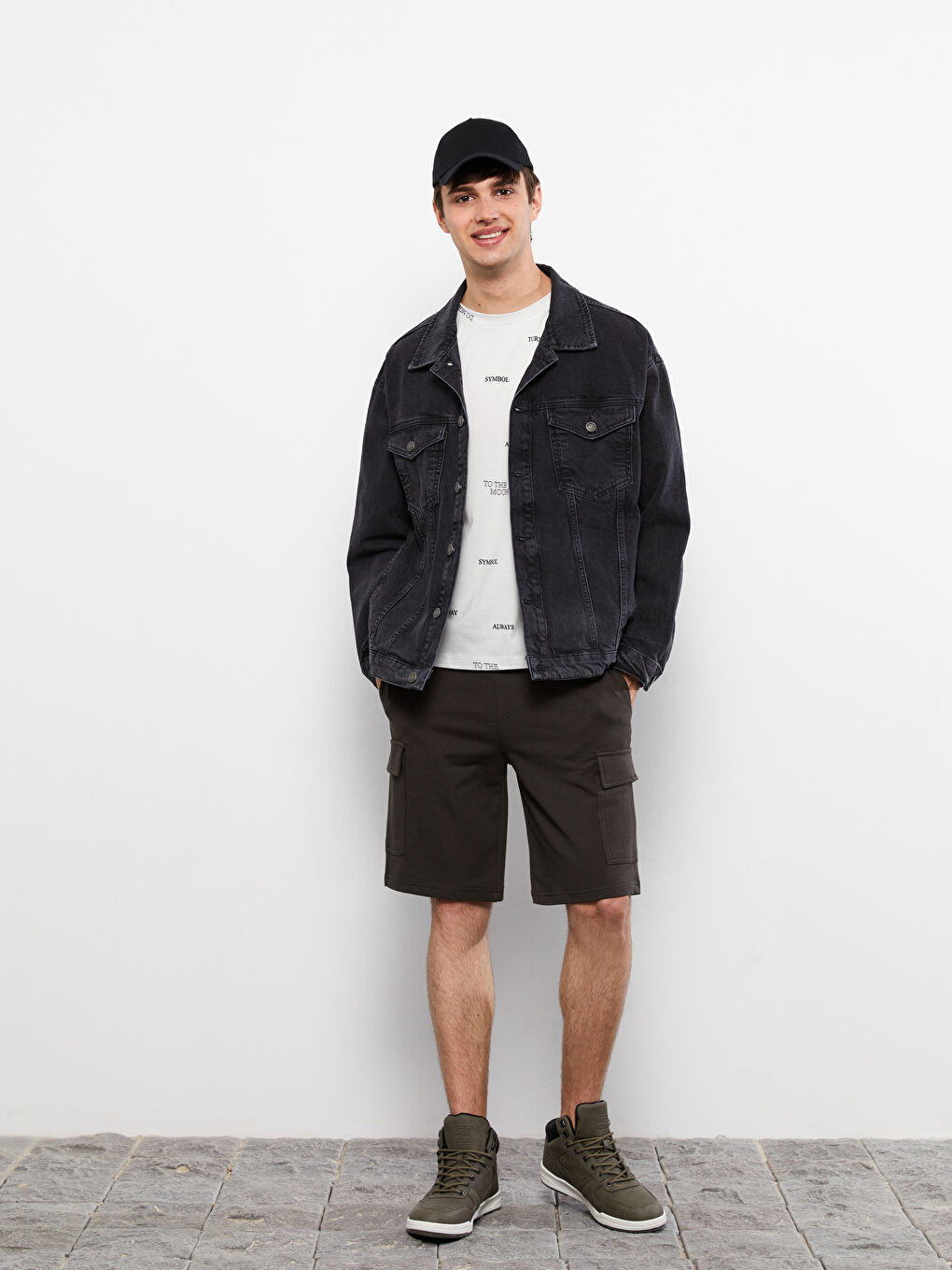 Slim Fit Men's Cargo Shorts -S27642Z8-MGL