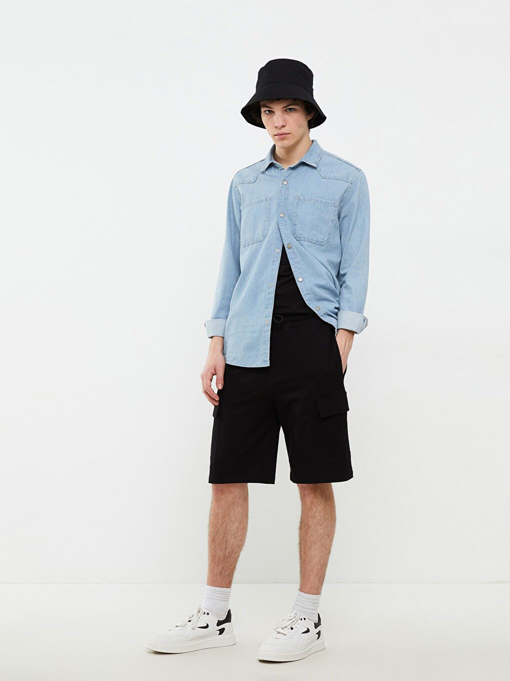 Slim Fit Men's Cargo Shorts-1