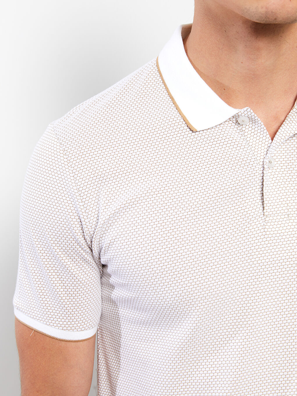 Polo Neck Short Sleeve Basic Men's T-Shirt-3