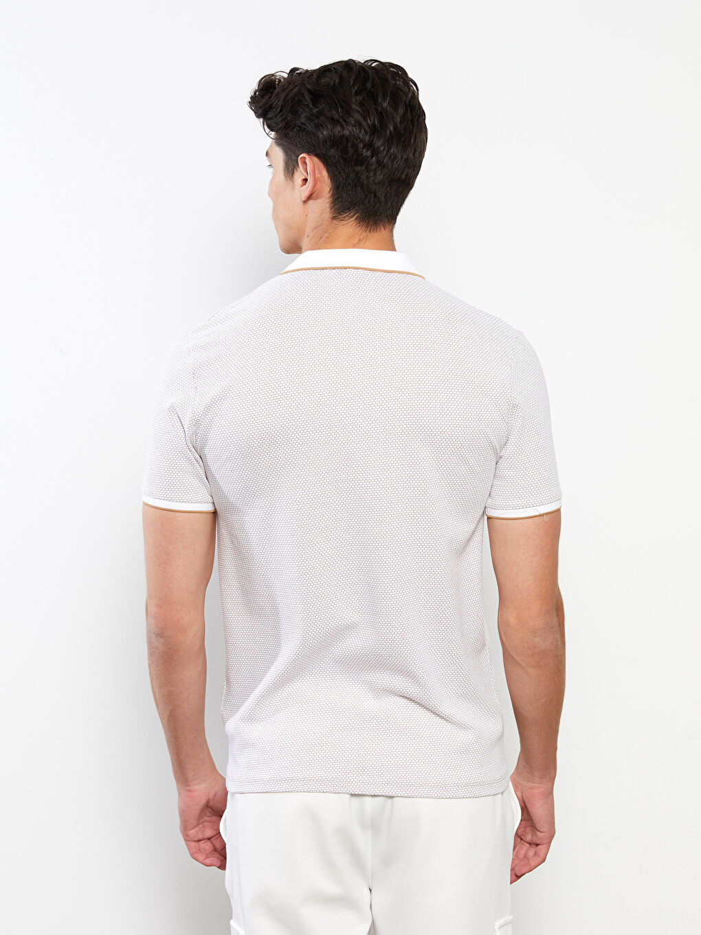 Polo Neck Short Sleeve Basic Men's T-Shirt-4