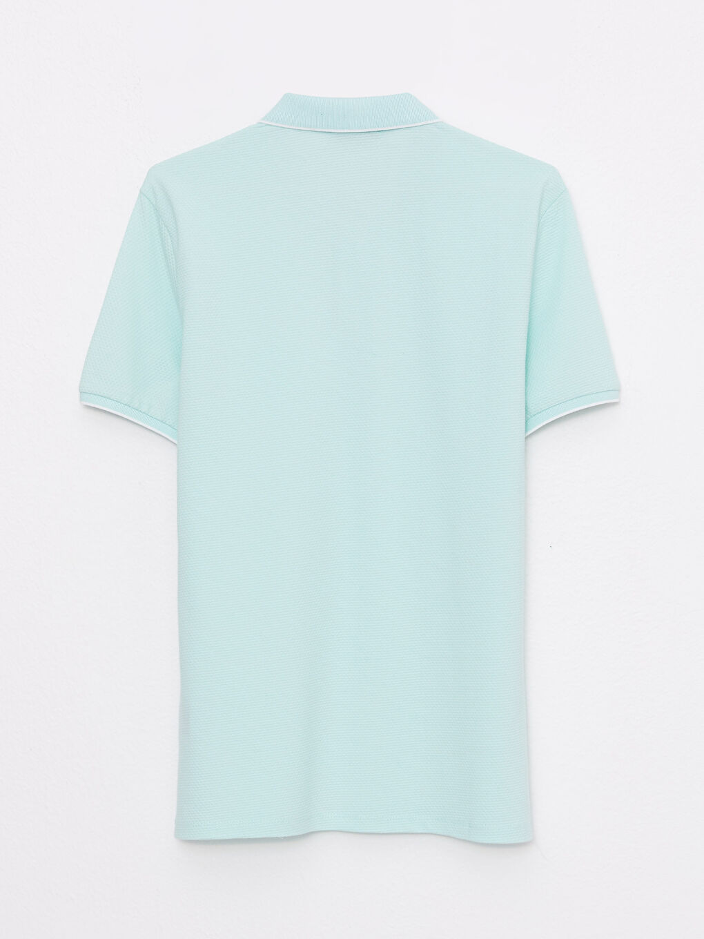 Yeşil Polo Yaka Kısa Kollu Basic Erkek Tişört-5