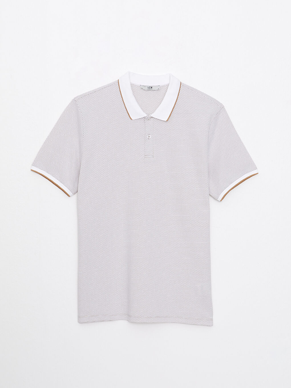 Polo Neck Short Sleeve Basic Men's T-Shirt-5