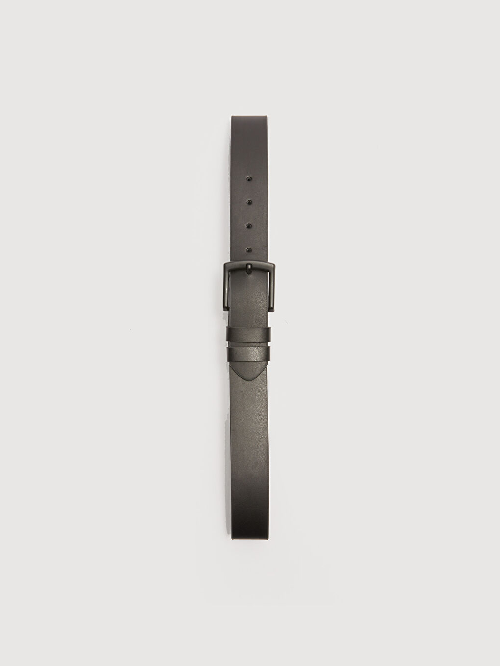 Siyah Deri Görünümlü Erkek Kemer-1