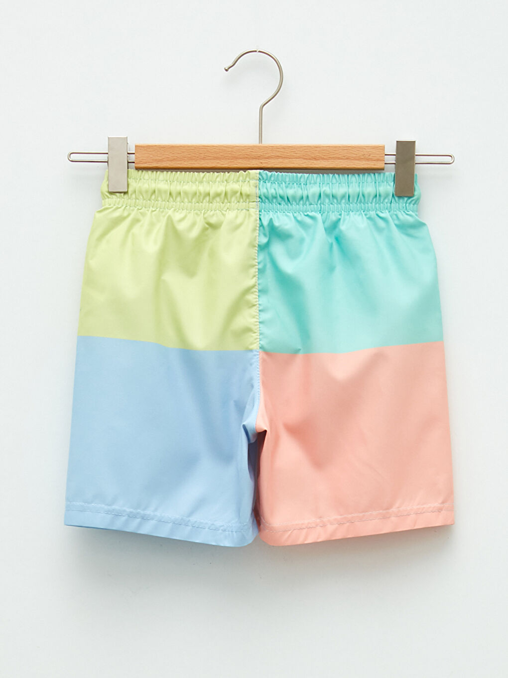Color Block Quick Dry Boys Beach Shorts With Elastic Waist -S27680Z4-LRL