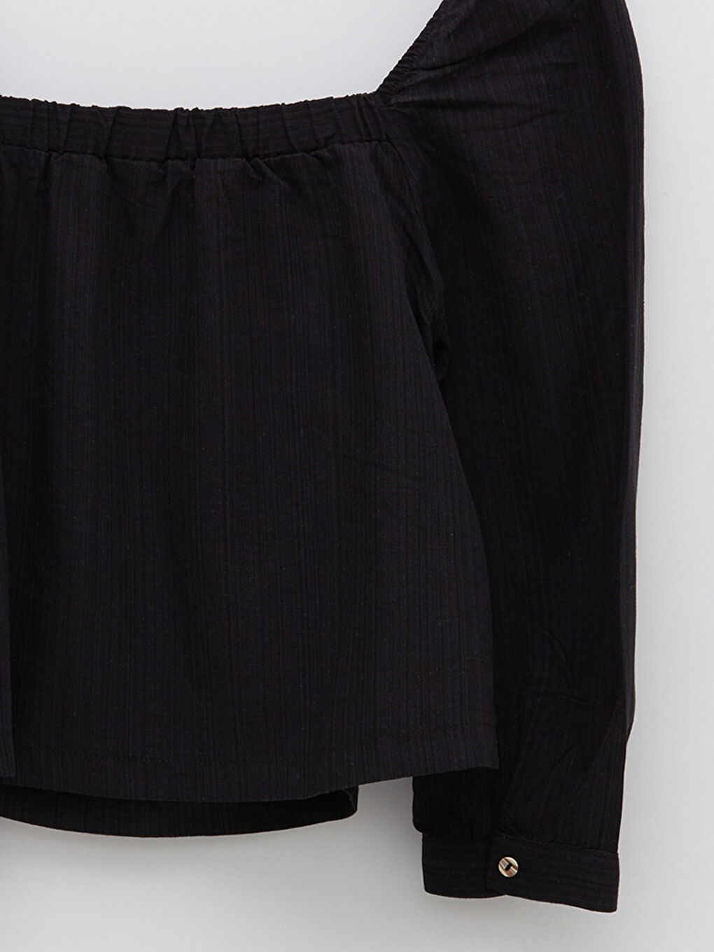 بلوزة سادة بياقة مربعة للسيدات من قماش بوبلين-6