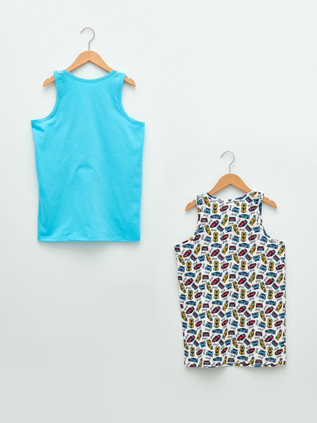 فيست قطن ياقة دائرية أولاد - مجموعة من قطعتين-1