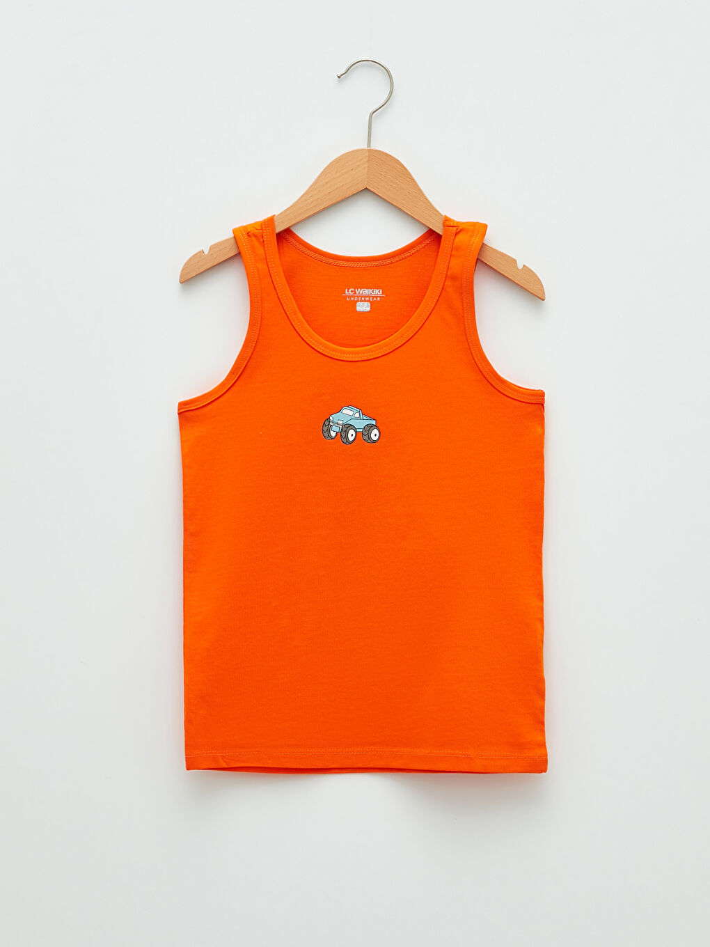 Crew Neck Printed Cotton Boy Singlet 2-Pack-1