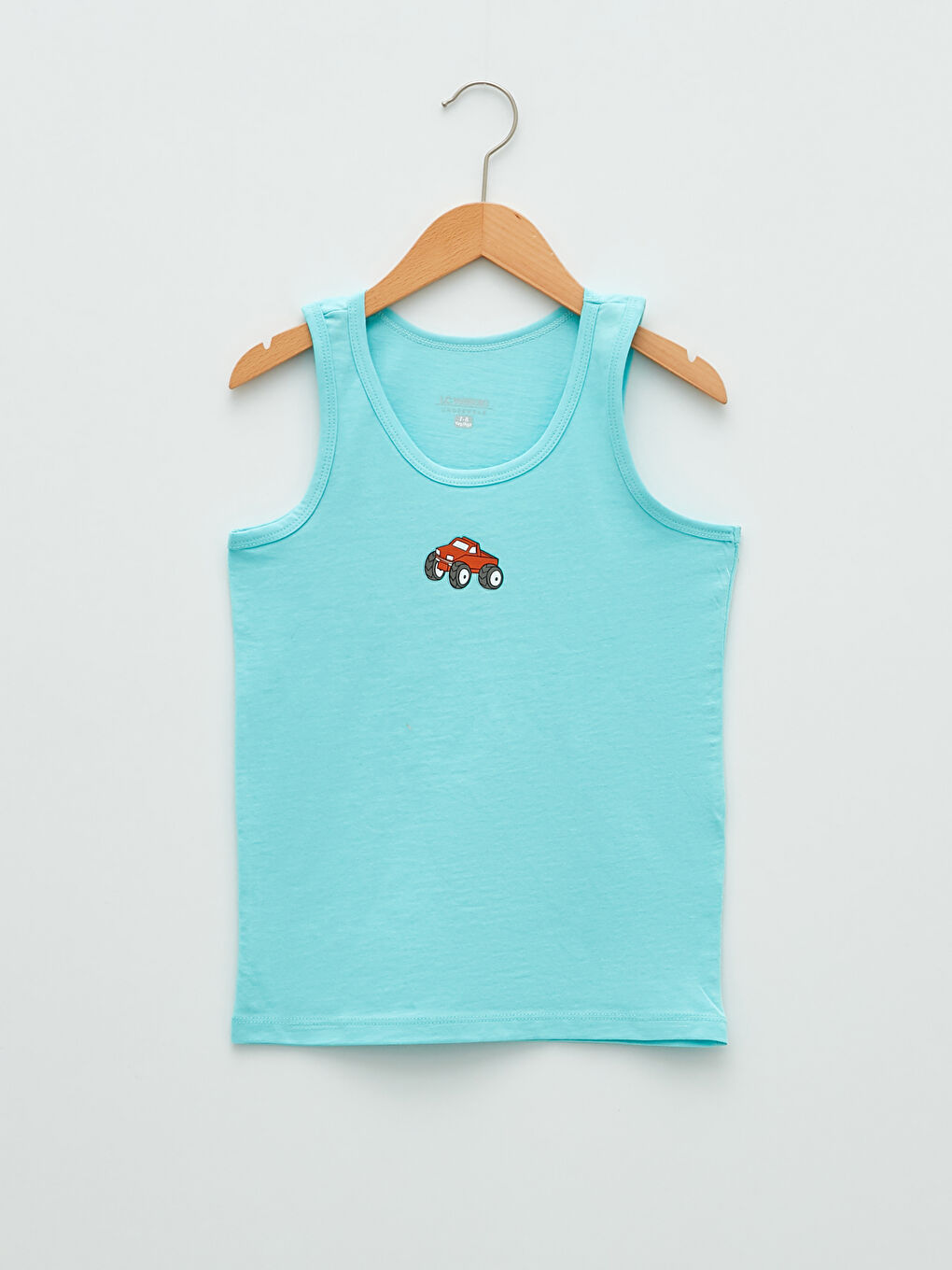 Crew Neck Printed Cotton Boy Singlet 2-Pack-3